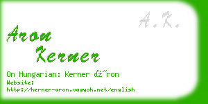 aron kerner business card